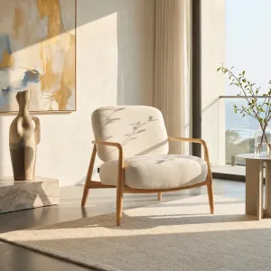 VELIKA - Fabric & Wood Armchair by European Lifestyle, a Chairs for sale on Style Sourcebook