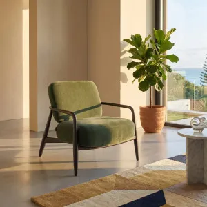 VELIKA - Fabric & Wood Armchair by European Lifestyle, a Chairs for sale on Style Sourcebook