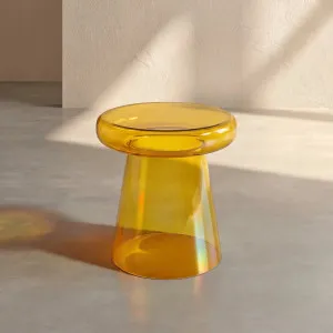 ZARIA - Glass Side Table - 40.5 cm by European Lifestyle, a Side Table for sale on Style Sourcebook