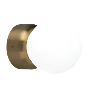 Lighting Republic Orb Deco Small Opal Glass Wall Light - Old Brass by Lighting Republic, a Wall Lighting for sale on Style Sourcebook