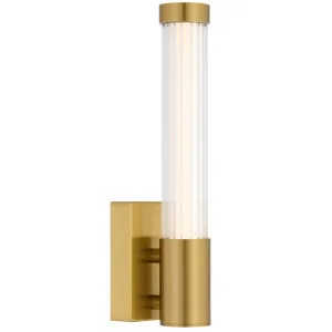 Telbix Bremen Fluted Acrylic LED Vanity Wall Light - Antique Gold by Telbix, a Wall Lighting for sale on Style Sourcebook