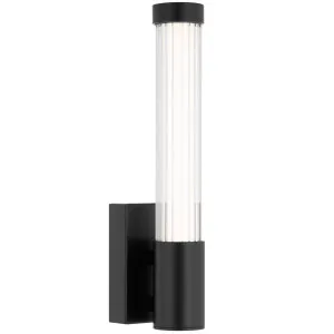 Telbix Bremen Fluted Acrylic LED Vanity Wall Light - Black by Telbix, a Wall Lighting for sale on Style Sourcebook