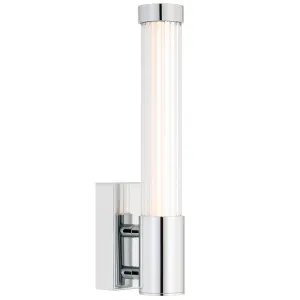 Telbix Bremen Fluted Acrylic LED Vanity Wall Light - Chrome by Telbix, a Wall Lighting for sale on Style Sourcebook