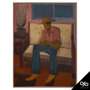 Shade Box Framed Canvas in 93 x 123cm Oak Stain by OZ Design, a Painted Canvases for sale on Style Sourcebook