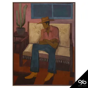 Shade Box Framed Canvas in 78 x 103cm Walnut Stain by OZ Design, a Painted Canvases for sale on Style Sourcebook