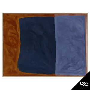Headland Landscape Box Framed Canvas in 103 x 78cm Oak Stain by OZ Design, a Painted Canvases for sale on Style Sourcebook