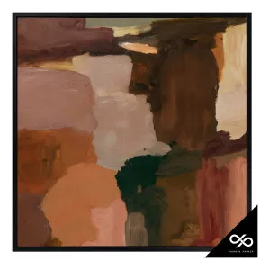 Strata Box Framed Canvas in 123 x 123cm Black by OZ Design, a Painted Canvases for sale on Style Sourcebook