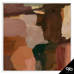 Strata Box Framed Canvas in 63 x 63cm White by OZ Design, a Painted Canvases for sale on Style Sourcebook