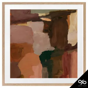 Strata Framed Print in 68 x 68cm Oak Stain by OZ Design, a Prints for sale on Style Sourcebook