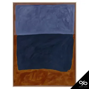 Headland Portrait Box Framed Canvas in 93 x 123cm Oak Stain by OZ Design, a Painted Canvases for sale on Style Sourcebook