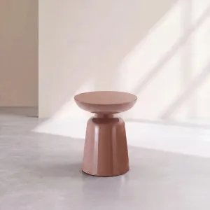 SOLENA - Lacquered Resin Round Side Table by European Lifestyle, a Side Table for sale on Style Sourcebook