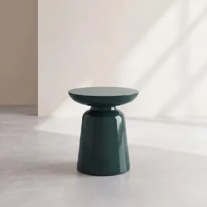 SOLENA - Lacquered Resin Round Side Table by European Lifestyle, a Side Table for sale on Style Sourcebook