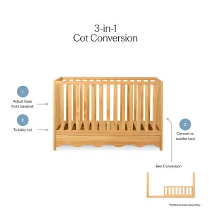 Melrose Natural 3-in-1 Cot Conversion Bundle - Mocka by Mocka., a Cots & Bassinets for sale on Style Sourcebook