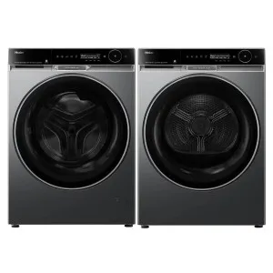 Haier 600 Series 12kg Front Load Washer and 10kg Heat Pump Dryer Laundry Package Black HWF12PXB1HDHP10PXB1 by Haier, a Washing Machines & Dryers for sale on Style Sourcebook