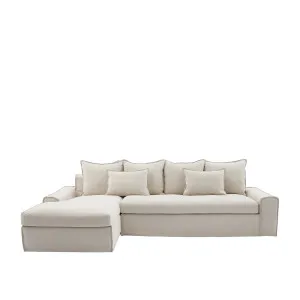 GINOSA - Linen Left-hand Chaise Sofa by European Lifestyle, a Sofas for sale on Style Sourcebook