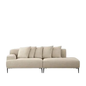 OTTONE II - Linen Right-facing Chaise Sofa by European Lifestyle, a Sofas for sale on Style Sourcebook