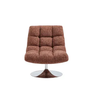SOGLIO - Chenille & Chrome Swivel Armchair by European Lifestyle, a Chairs for sale on Style Sourcebook