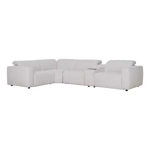 Nevada 4 Seater Modular Recliner  Sofa + Console in Domino Marshmallow by OZ Design, a Sofas for sale on Style Sourcebook