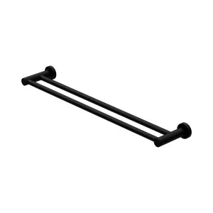 Mecca Double Towel Rail 600mm Matte Black by NERO, a Towel Rails for sale on Style Sourcebook