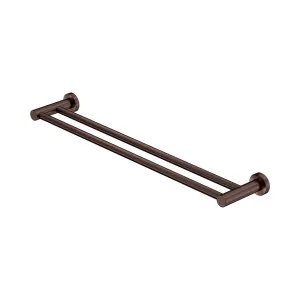 Mecca Double Towel Rail 600mm Rome Bronze by NERO, a Towel Rails for sale on Style Sourcebook