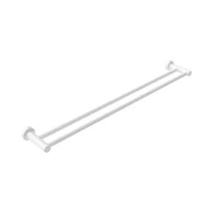 Mecca Double Towel Rail 800mm Matte White by NERO, a Towel Rails for sale on Style Sourcebook