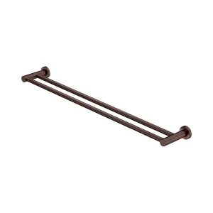 Mecca Double Towel Rail 800mm Rome Bronze by NERO, a Towel Rails for sale on Style Sourcebook