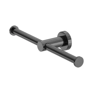 Mecca Double Toilet Roll Holder Gun Metal by NERO, a Toilet Paper Holders for sale on Style Sourcebook