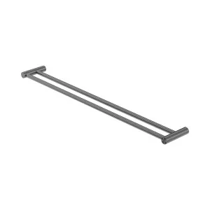 New Mecca Double Towel Rail 800mm Gun Metal by NERO, a Towel Rails for sale on Style Sourcebook