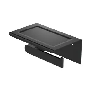 Bianca Toilet Roll Holder With Phone Holder Matte Black by NERO, a Toilet Paper Holders for sale on Style Sourcebook