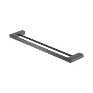 Bianca Double Towel Rail 600mm Gun Metal by NERO, a Towel Rails for sale on Style Sourcebook