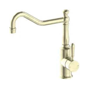 York Kitchen Mixer Hook Spout With Metal Lever Aged Brass by NERO, a Kitchen Taps & Mixers for sale on Style Sourcebook