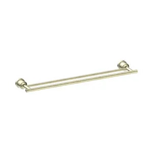 York Double Towel Rail 600mm Aged Brass by NERO, a Towel Rails for sale on Style Sourcebook