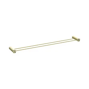 Opal Double Towel Rail 800mm Brushed Gold by NERO, a Towel Rails for sale on Style Sourcebook