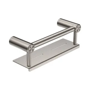 Mecca Care 25mm Grab Rail With Shelf 300mm Brushed Nickel by NERO, a Accessible for sale on Style Sourcebook