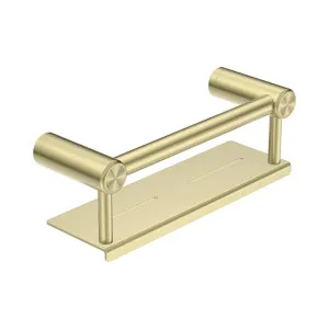 Mecca Care 25mm Grab Rail With Shelf 300mm Brushed Gold by NERO, a Accessible for sale on Style Sourcebook