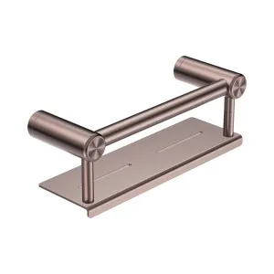 Mecca Care 25mm Grab Rail With Shelf 300mm Brushed Bronze by NERO, a Accessible for sale on Style Sourcebook