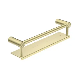 Mecca Care 25mm Grab Rail With Shelf 450mm Brushed Gold by NERO, a Accessible for sale on Style Sourcebook