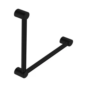 Mecca Care 32mm Ambulant Toilet Grab Rail 90 Degree 450X450mm Matte Black by NERO, a Accessible for sale on Style Sourcebook