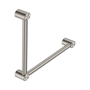 Mecca Care 32mm Ambulant Toilet Grab Rail 90 Degree 450X450mm Brushed Nickel by NERO, a Accessible for sale on Style Sourcebook
