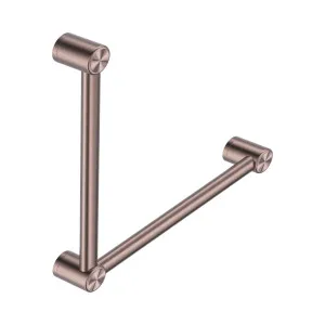 Mecca Care 32mm Ambulant Toilet Grab Rail 90 Degree 450X450mm Brushed Bronze by NERO, a Accessible for sale on Style Sourcebook