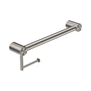 Mecca Care 32mm Grab Rail With Toilet Roll Holder 450mm Brushed Nickel by NERO, a Accessible for sale on Style Sourcebook