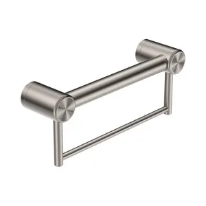 Mecca Care 32mm Grab Rail With Towel Holder 300mm Brushed Nickel by NERO, a Accessible for sale on Style Sourcebook