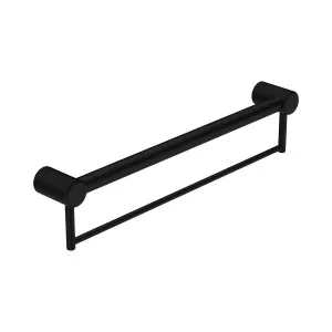 Mecca Care 32mm Grab Rail With Towel Holder 600mm Matte Black by NERO, a Accessible for sale on Style Sourcebook