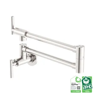 Zen 316L Stainless Steel Pot Filler Brushed Nickel by NERO, a Kitchen Taps & Mixers for sale on Style Sourcebook