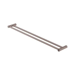 New Mecca Double Towel Rail 800mm Brushed Bronze by NERO, a Towel Rails for sale on Style Sourcebook