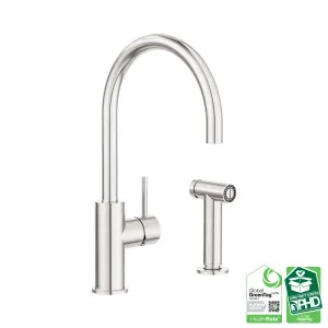 Zen SS316L Kitchen Mixer With Hand Spray Brushed Nickel by NERO, a Kitchen Taps & Mixers for sale on Style Sourcebook