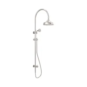York Twin Shower With White Porcelain Hand Shower Brushed Nickel by NERO, a Shower Heads & Mixers for sale on Style Sourcebook
