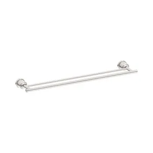 York Double Towel Rail 600mm Brushed Nickel by NERO, a Towel Rails for sale on Style Sourcebook
