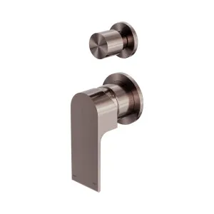 Bianca Shower Mixer With Diverter Separate Back Plate Brushed Bronze by NERO, a Shower Heads & Mixers for sale on Style Sourcebook