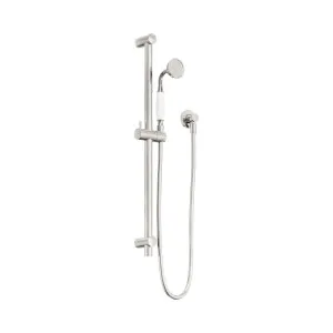 York Shower Rail With White Porcelain Hand Shower Brushed Nickel by NERO, a Shower Heads & Mixers for sale on Style Sourcebook